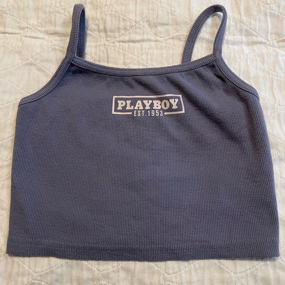 Playboy Lavender Ribbed Tank - Picture 1 of 2